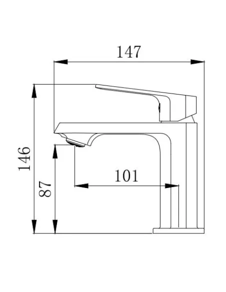 Смеситель для умывальника Venta BT135MC, однорычажный