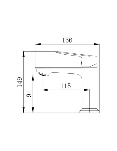 Смеситель для умывальника Venta BF125MC, однорычажный