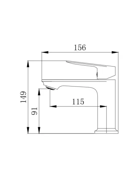 Змішувач для умивальника Venta BF125MC, одноважільний
