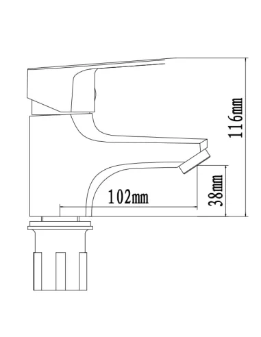 Смеситель для умывальника Venta VP115SC, однорычажный
