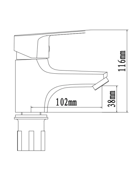 Смеситель для умывальника Venta VP115SC, однорычажный