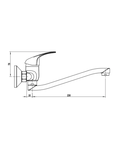 Смеситель для кухни Venta VX486LC, настенный