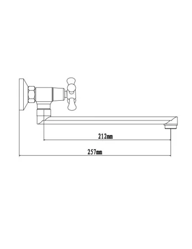 Змішувач для кухні Venta VG405LC настінний, двовентильний