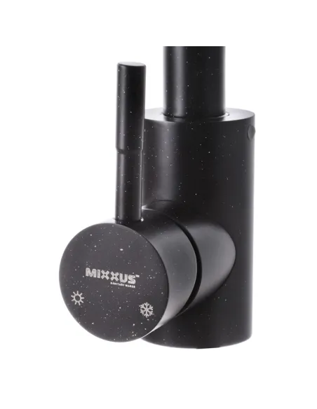 Смеситель для кухни Mixxus SUS-011-2 SS0003, нержавеющая сталь, черный