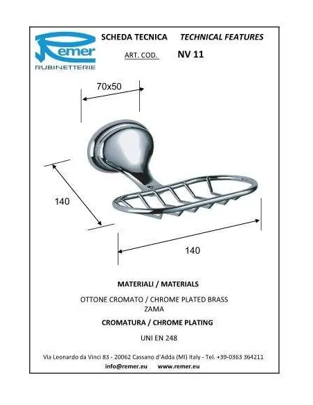 Мильниця Remer 900 NV11 (сітка, металева) - 1