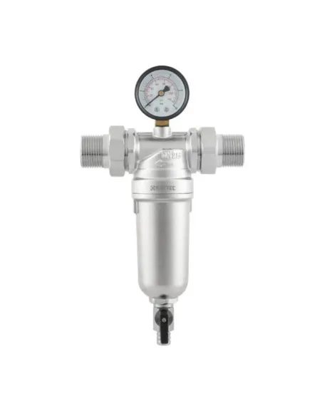 Самопромивний фільтр з манометром для гарячої води Raftec RMHF01 1/2 дюйма купити у Дніпрі та Києві - ціна від КТУ