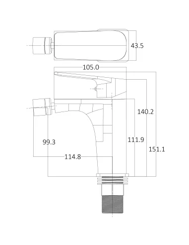 Смеситель для биде Globus Lux Bonn GLB-0106