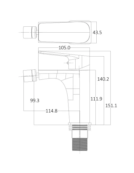 Змішувач для біде Globus Lux Bonn GLB-0106
