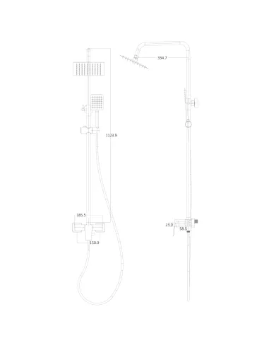 Душевая система Globus Lux Bonn GLB-0005N, без излива