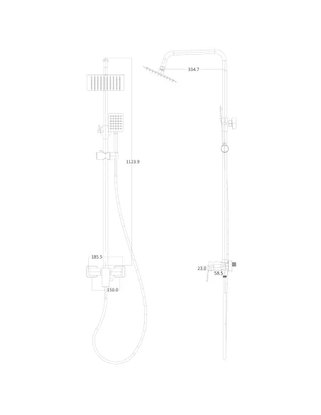Душевая система Globus Lux Bonn GLB-0005N, без излива