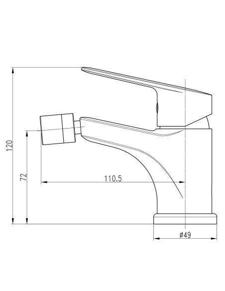 Змішувач для біде Topaz Capri TCA-15601-H43, одноважільний