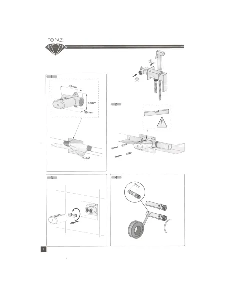 Смеситель для биде Topaz Loft TLF 32106-H39-C, с гигиеническим душем