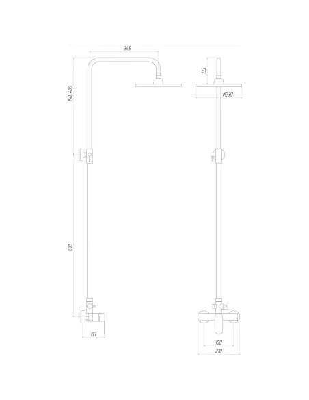 Душевая система Topaz Capri TCA-15702-H43