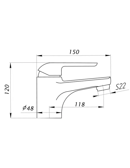 Смеситель для умывальника Bravo BO-00-101 ABS пластик