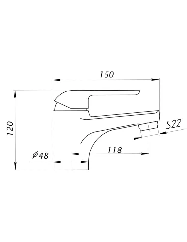 Смеситель для умывальника Bravo BO-11-101 ABS пластик