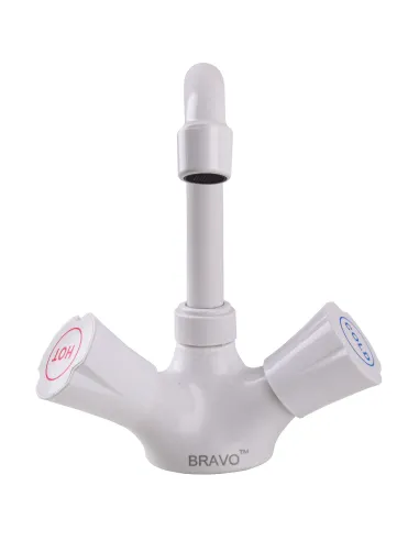 Смеситель для умывальника Bravo B2-00-401 ABS пластик, двухвентильный