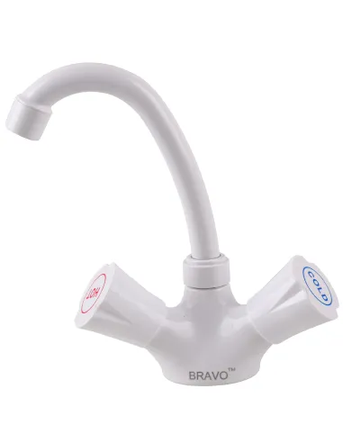 Смеситель для умывальника Bravo B2-00-401 ABS пластик, двухвентильный