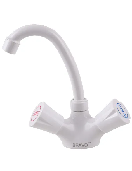 Смеситель для умывальника Bravo B2-00-401 ABS пластик, двухвентильный