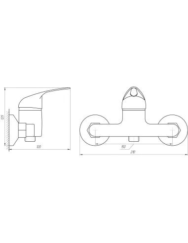 Смеситель для душа Bravo BO-00-105 ABS пластик