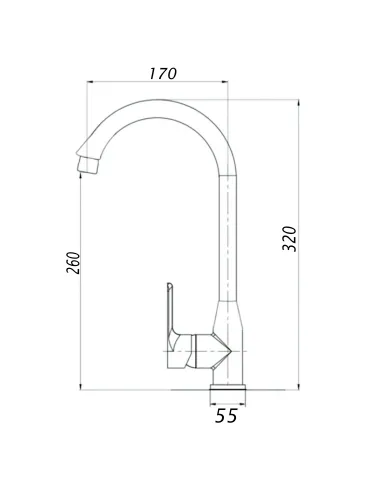 Смеситель для кухни Bravo BR-00-203L ABS пластик