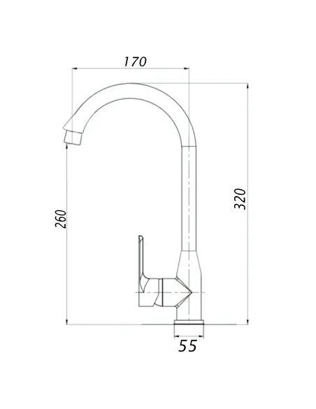 Смеситель для кухни Bravo BR-00-203L ABS пластик
