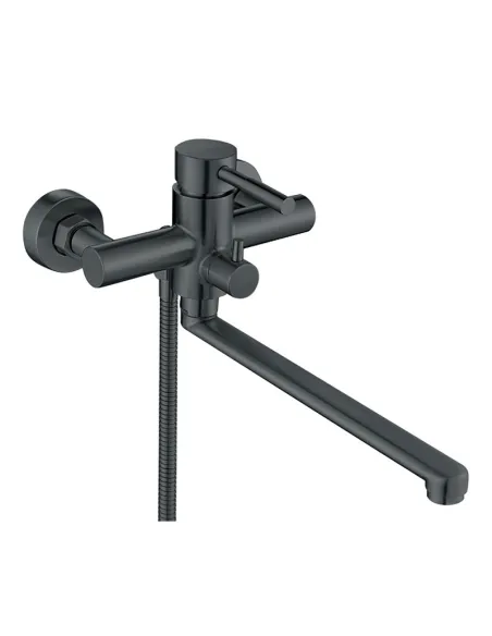 Змішувач для ванни Mixxus SUS-006 Black MI6043 з душовим набором, чорний