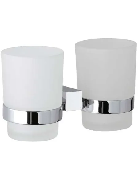 Стакан для ванной комнаты Remer Square SQ16 двойной, настенный - 1