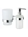 Дозатор для жидкого мыла со Стакан для ванной комнатыом Remer Square SQ18 - 1