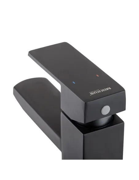 Змішувач для умивальника Mixxus KUB-001 MI2810 Black нержавіюча сталь, чорний