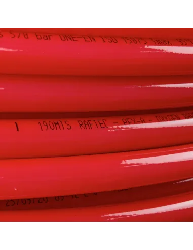 Полиэтиленовая труба Raftec Pex-A Evoh Spain RPXA16200 с кислородным барьером 16x2 мм, 200 метров, красная