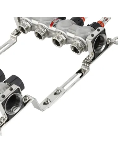 Колектор для теплого пола Raftec RC03-09 Steel 9 выходов, с расходомерами, 1 дюйм