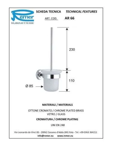 Йоршик для унітазу Remer Arte AR66 - 1