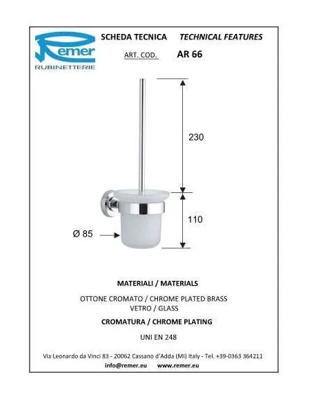Йоршик для унітазу Remer Arte AR66 - 1