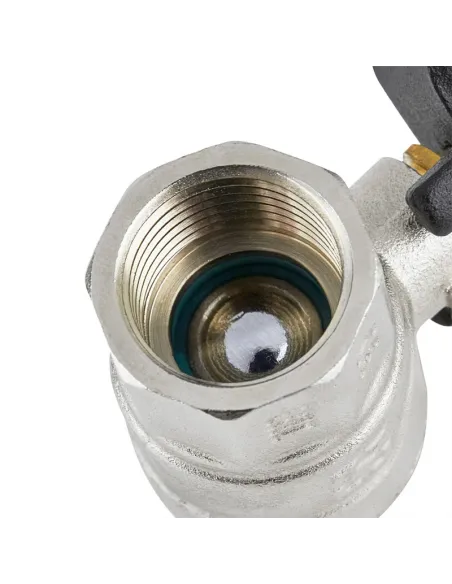 Кран кульовий прямий Raftec Black PN20 НВ DRH21 3/4 дюйма