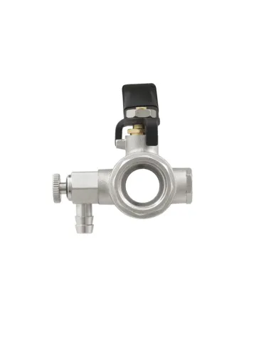 Кран шаровой прямой Raftec Black DN20 ВВ WDRH02 3/4 дюйма, с дренажом