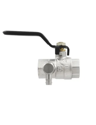 Кран шаровой прямой Raftec Black DN20 ВВ WDRH02 3/4 дюйма, с дренажом