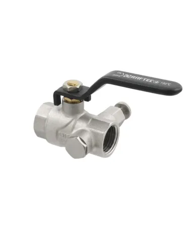 Кран шаровой прямой Raftec Black DN15 ВВ WDRH01 1/2 дюйма, с дренажом