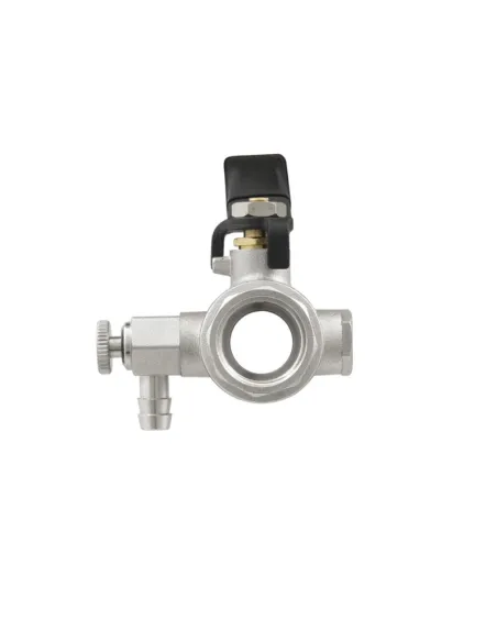 Кран шаровой прямой Raftec Black DN15 ВВ WDRH01 1/2 дюйма, с дренажом