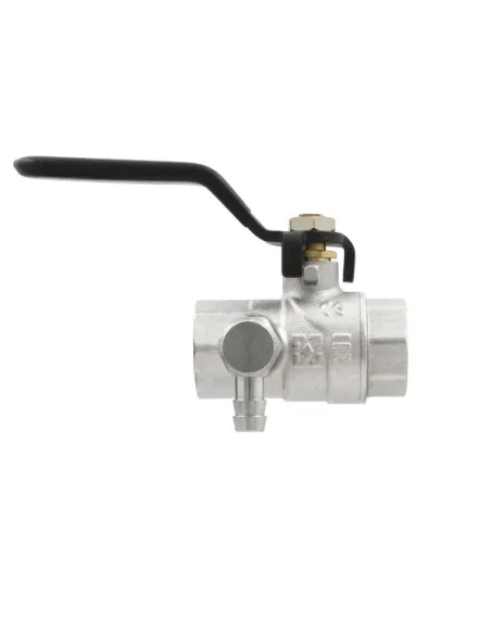 Кран шаровой прямой Raftec Black DN15 ВВ WDRH01 1/2 дюйма, с дренажом