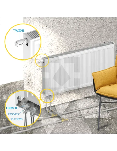 Термоголовка Raftec White TW3015 30 х 1,5 для радіатора