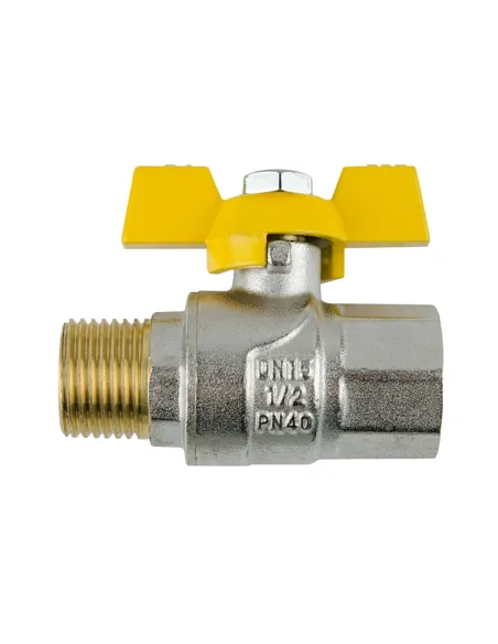 Кран шаровой для газа Raftec Yellow PN40 НВ GRB11 1/2 дюйма