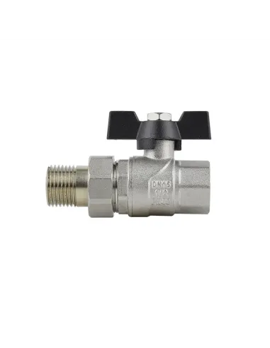 Кран кульовий Raftec Black PN40 ВН DRBS2 3/4 дюйма прямий з американкою