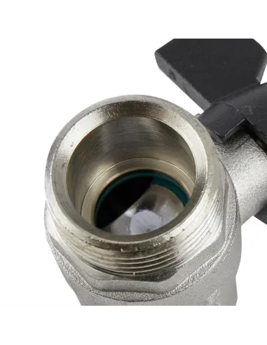 Кран кульовий Raftec Black PN40 ВН DRBS2 3/4 дюйма прямий з американкою