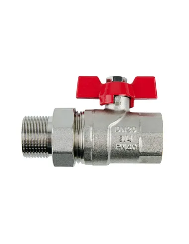 Кран кульовий Raftec Red PN40 ВН CSA-021 3/4 дюйма прямий з американкою