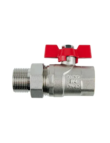 Кран кульовий Raftec Red PN40 ВН CSA-011 1/2 дюйма прямий з американкою