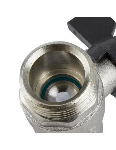 Кран шаровой Raftec Black PN40 ВН DRBS1 1/2 дюйма прямой с американкой