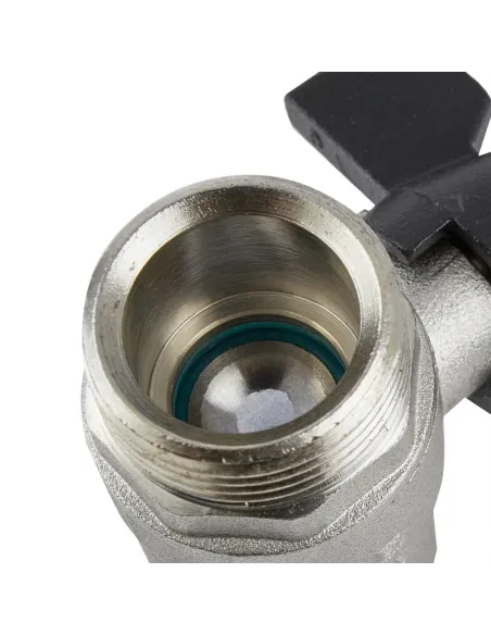 Кран шаровой Raftec Black PN40 ВН DRBS1 1/2 дюйма прямой с американкой