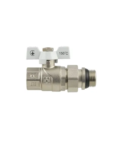 Кран шаровой Raftec White DN25 WRB-3 1 дюйм, антипротечка, прямой с американкой