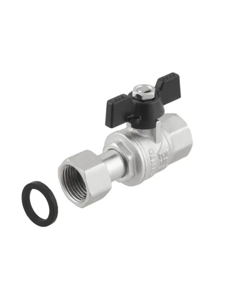 Кран кульовий Raftec Black DN20 PRB-2 3/4 дюйма, антипротечка, прямий з американкою Кран кульовий Raftec Black DN20 PRB-2 3/4 дюйма, антипротечка, прямий з американкою