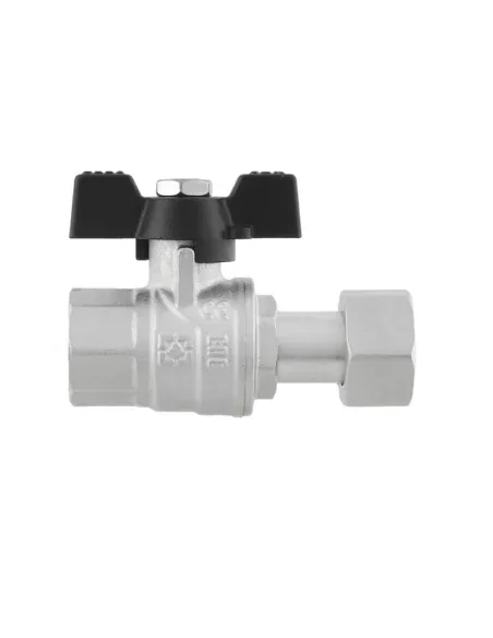 Кран кульовий Raftec Black DN20 PRB-2 3/4 дюйма, антипротечка, прямий з американкою Кран кульовий Raftec Black DN20 PRB-2 3/4 дюйма, антипротечка, прямий з американкою